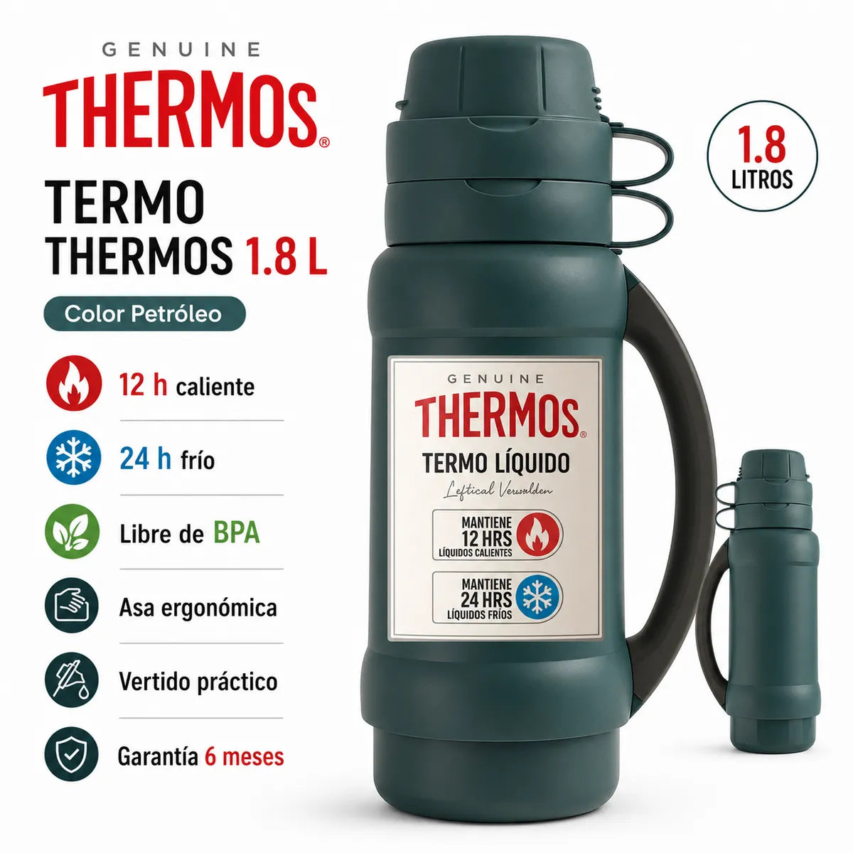 TERMO LIQUIDO NEW MATERO 1,8L VERDE OSCURO