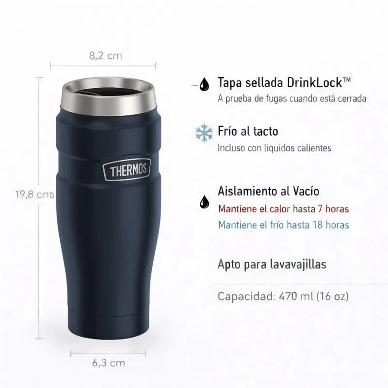 TERMO MUG KING 470ML ACERO INOXIDABLE SLATE