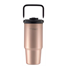 Mug Térmico Acero Inoxidable 900ml (30oz) con Tapa y Pitillo + Mango Plástico Rose Gold
