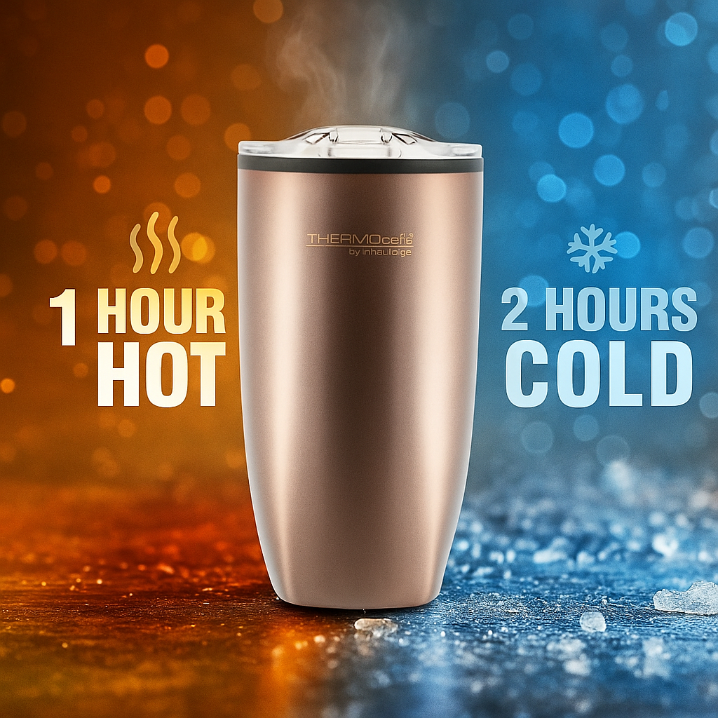 TERMO MUG ACERO INOXIDABLE ROSE GOLD 350ML