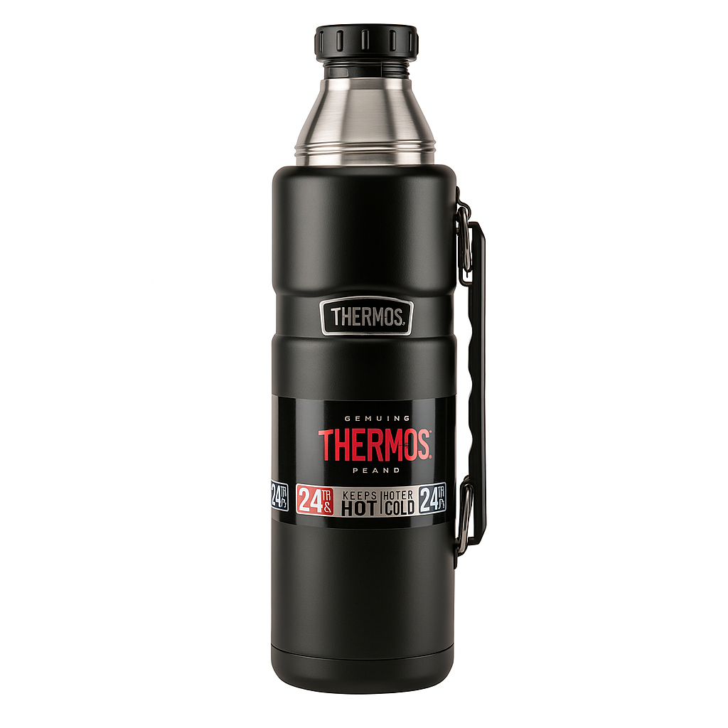 Termo Liquido 1.2 LT En Acero Inoxidable King Negro