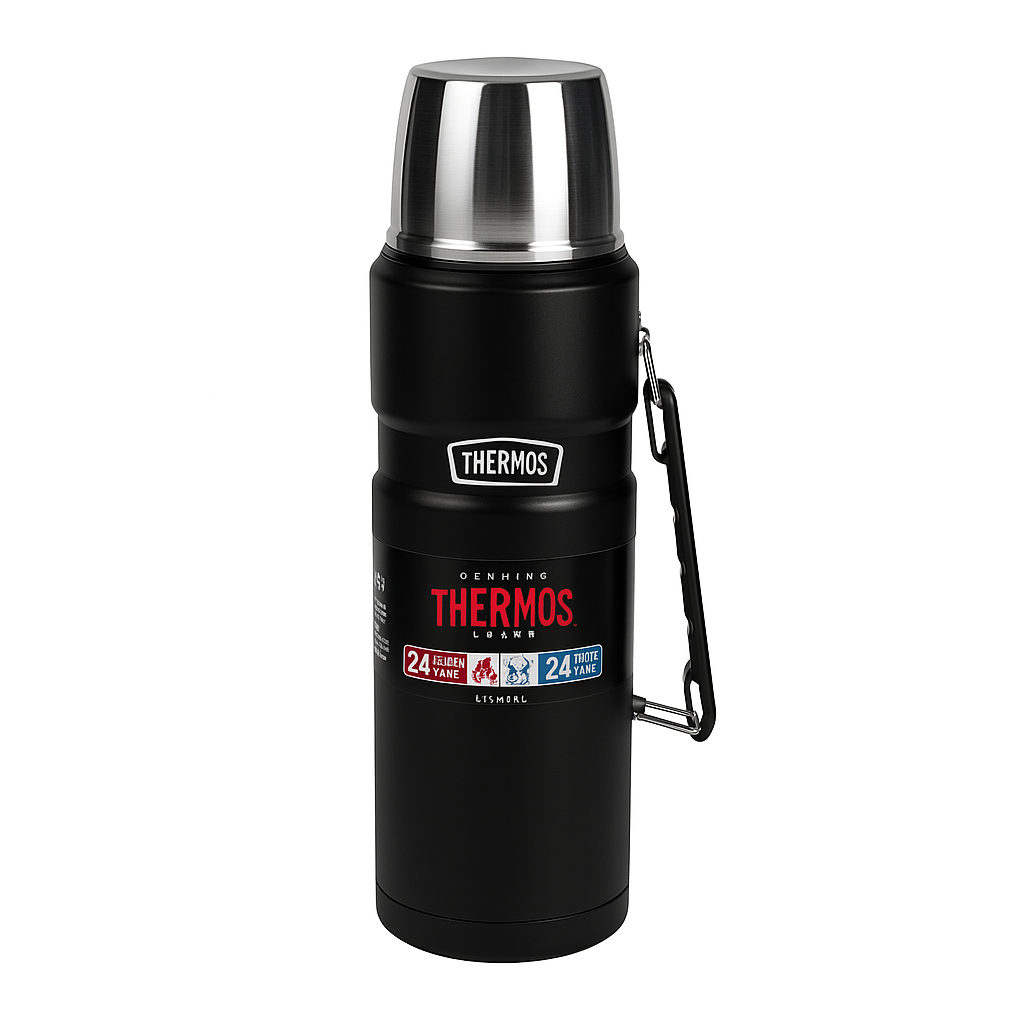 Termo Liquido 1.2 LT En Acero Inoxidable King Negro