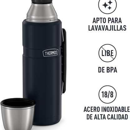 Termo Liquido 1.2 LT En Acero Inoxidable King Negro