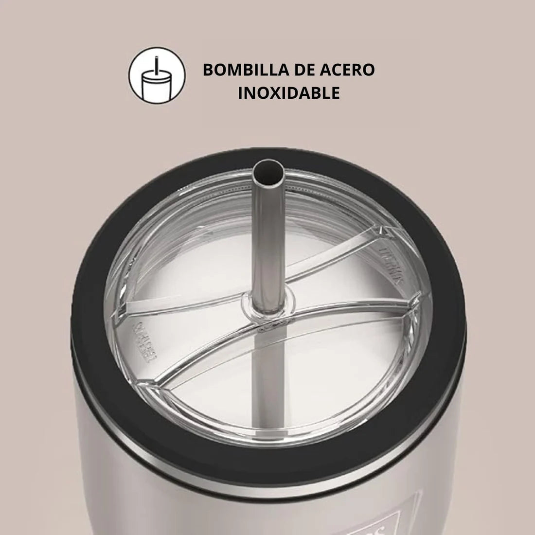 MUG ACERO INOXIDABLE DOBLE PARED CON PITILLO 710ML 24oz ARENA