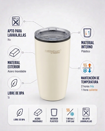 Mug 350Ml Blanco Exterior De Acero Inox THERMOS