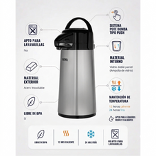 Termo Sifon 1.9 LT En Acero Inoxidable Gris
