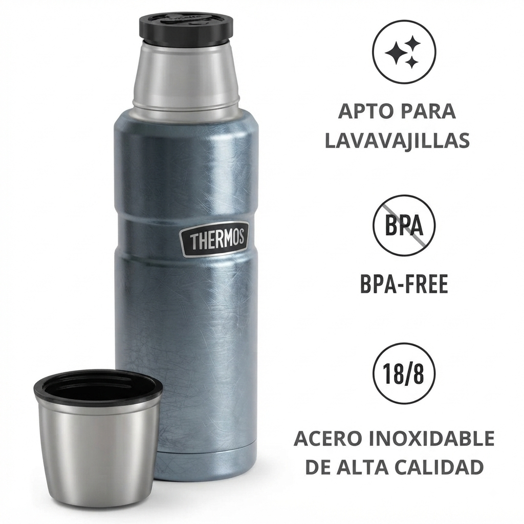 TERMO LIQUIDO KING 470ML ACERO INOXIDABLE SLATE