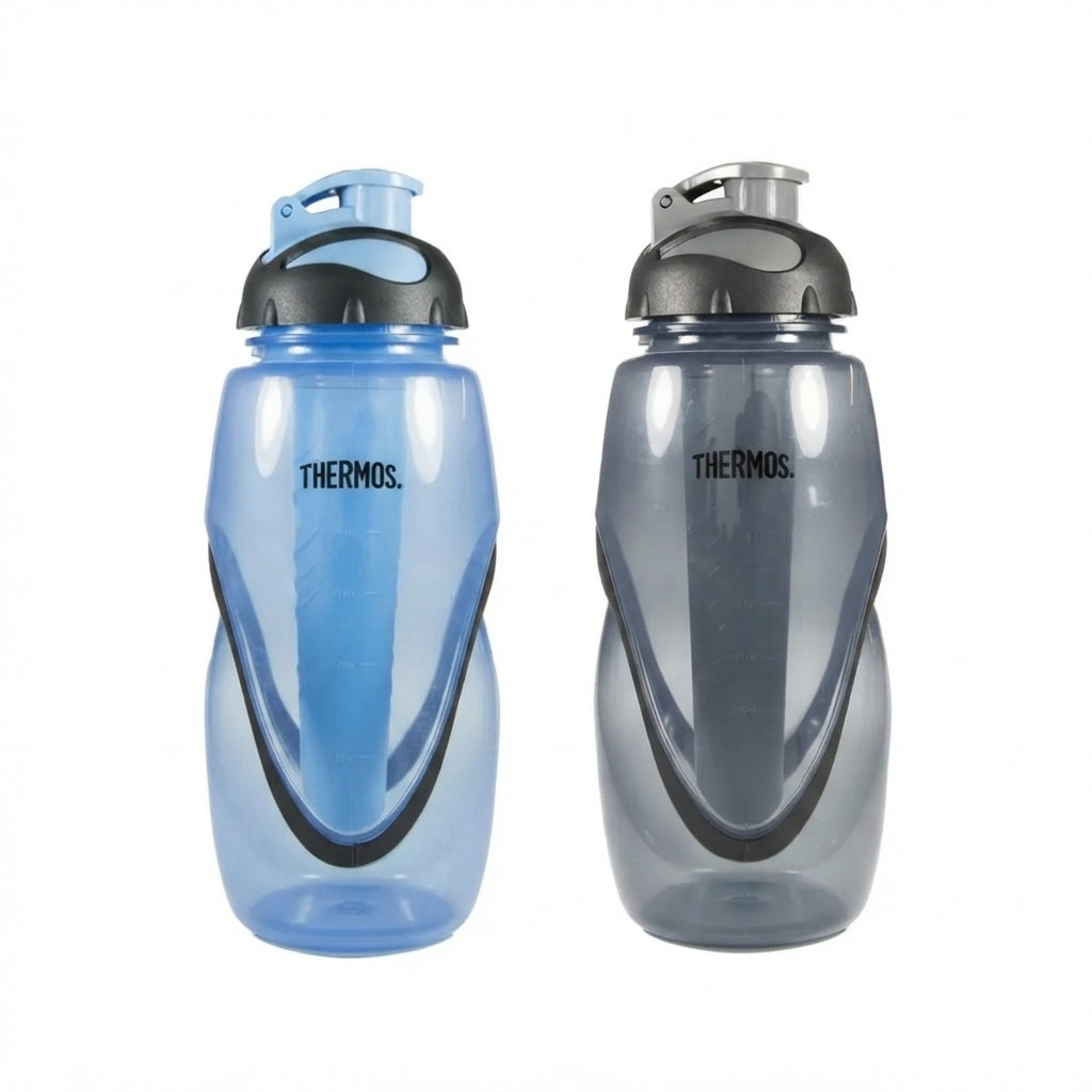 SETX2 BOTELLAS DE HIDRATACION THERMOS CON TUBO PARA ENFRIAR HIELO (450 Y 900 ML)