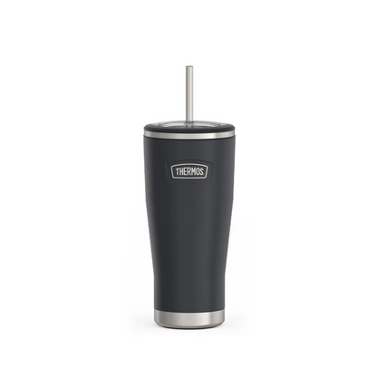 MUG ACERO INOXIDABLE DOBLE PARED CON PITILLO 710ML 24oz GRAFITO