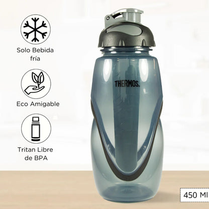SETX2 BOTELLAS DE HIDRATACION THERMOS CON TUBO PARA ENFRIAR HIELO (450 Y 900 ML)
