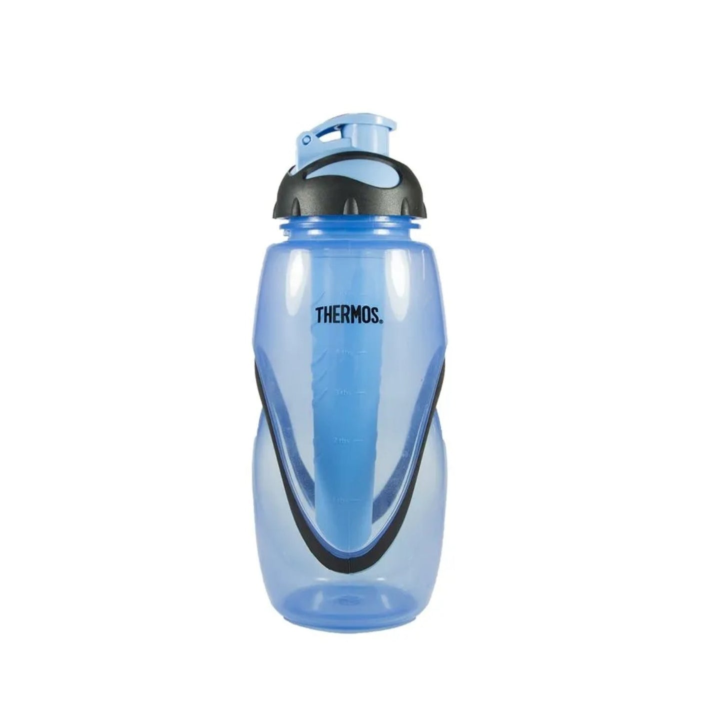 BOTELLA HIDRATACION PLASTICA HYDROACTIVE 900ML AZUL CON TUBO PARA ENFRIAR HIELO