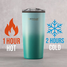 TERMO MUG ACERO INOXIDABLE DOBLE COLOR 460ML VERDE